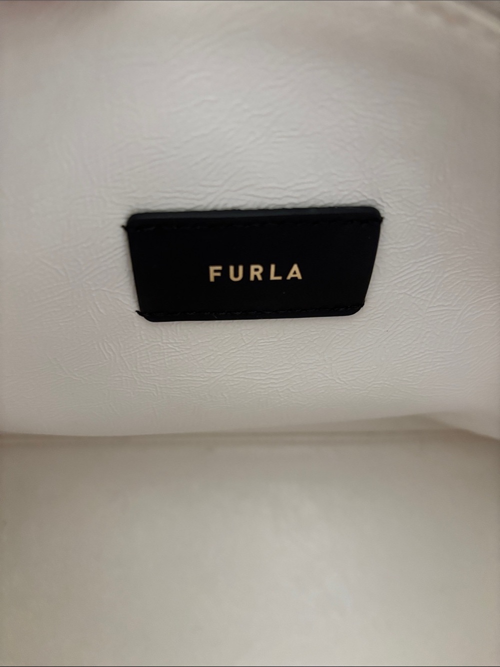 Furla Cream Tote with Faux-Shearling Trim - Picture 6 of 8